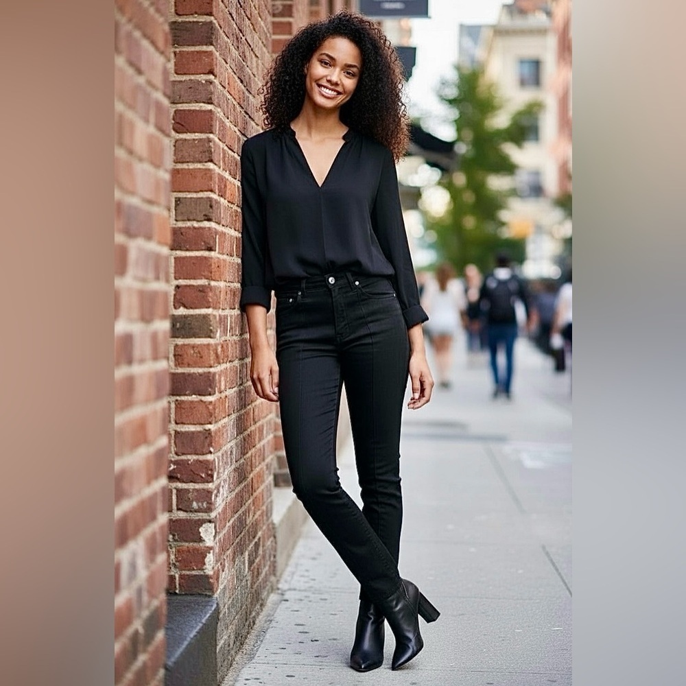 Saint Laurent Black Denim Skinny Jeans 27 - Picture 2 of 7